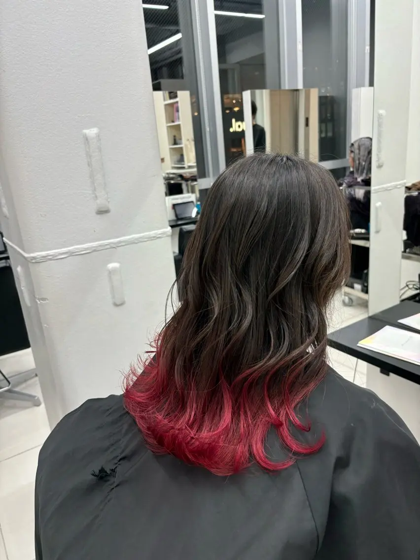 ミディアム カラー グラデーションカラー ヘアカラー トリートメント ⭐️無料！カット モデル募集⭐️夕貴のヘアスタイル
