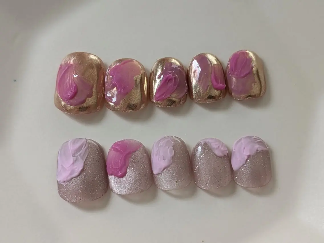 ネイル キラキラネイル ピンク nail eriのネイルデザイン