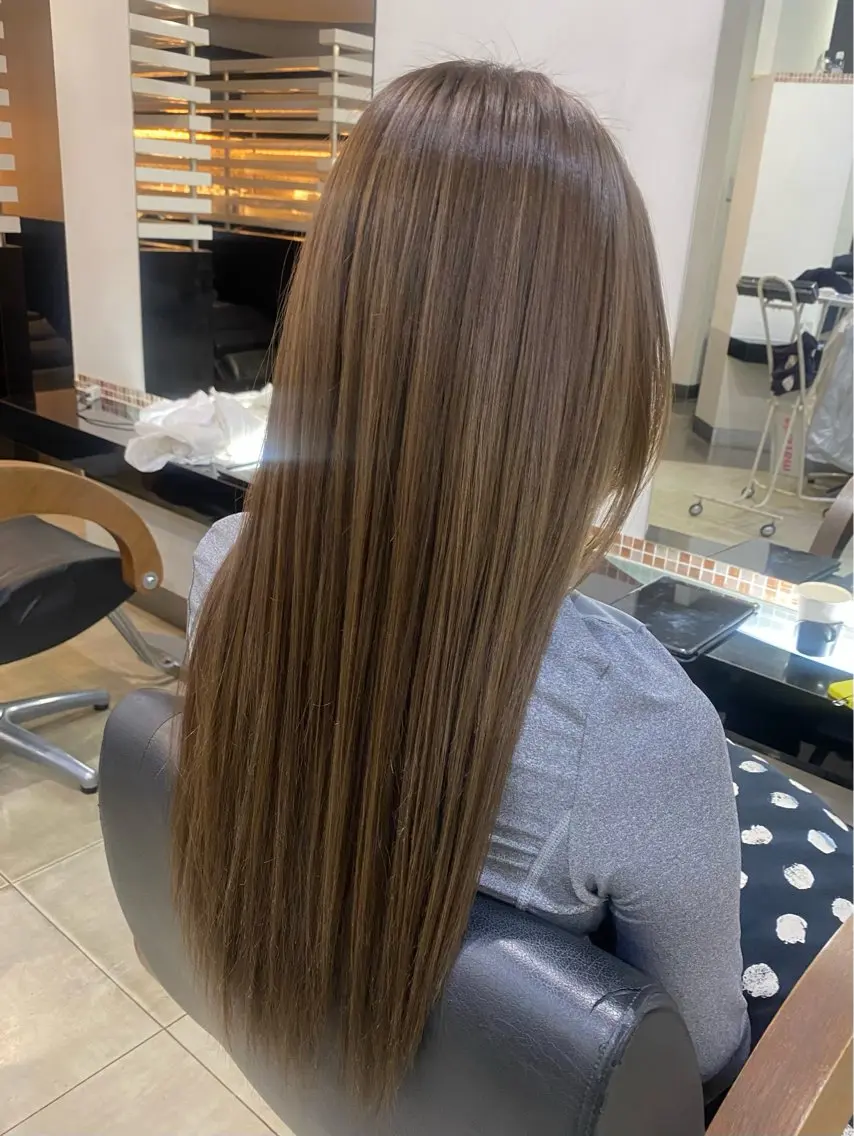 ロング カラー ヘアアレンジ ハイライトカラー ハイライト 烏山 達也のヘアスタイル