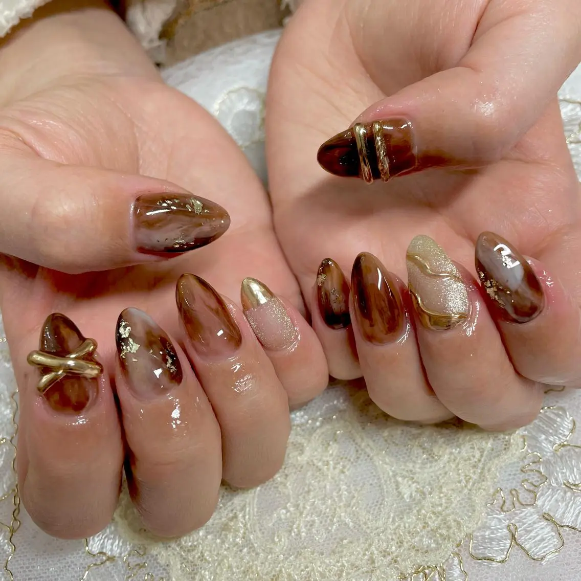 ネイル アートネイル オーロラネイル 成人式 ジェルネイル 卒業式 J terrace Nailのネイルデザイン