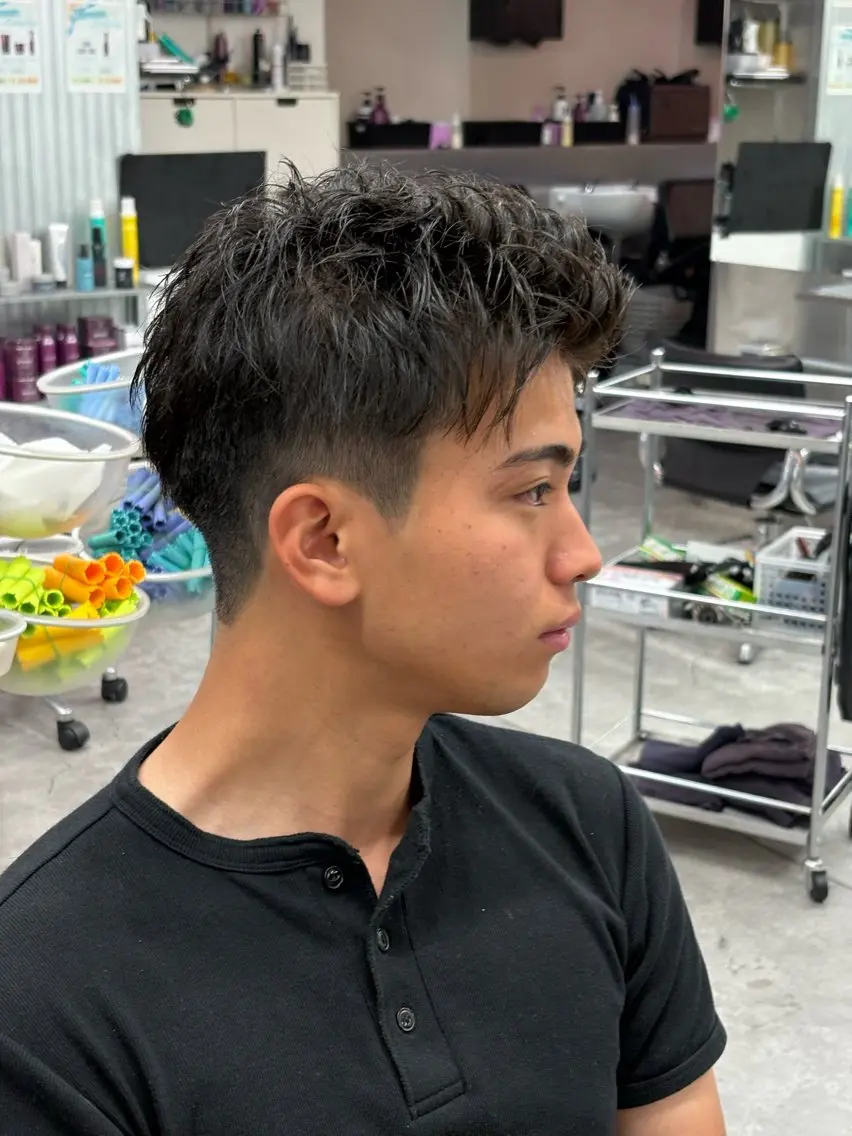 ショート カラー パーマ メンズ カット ヘアセット 🔥最強メンズ特化/ パーマの達人🔥風見のヘアスタイル