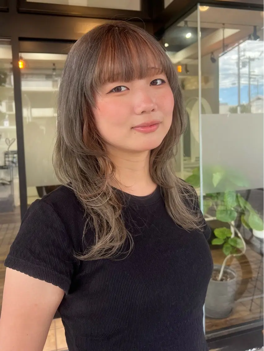 ロング カラー レイヤーカット 小顔カット カット HONOKA ボブ得意/尼崎のヘアスタイル