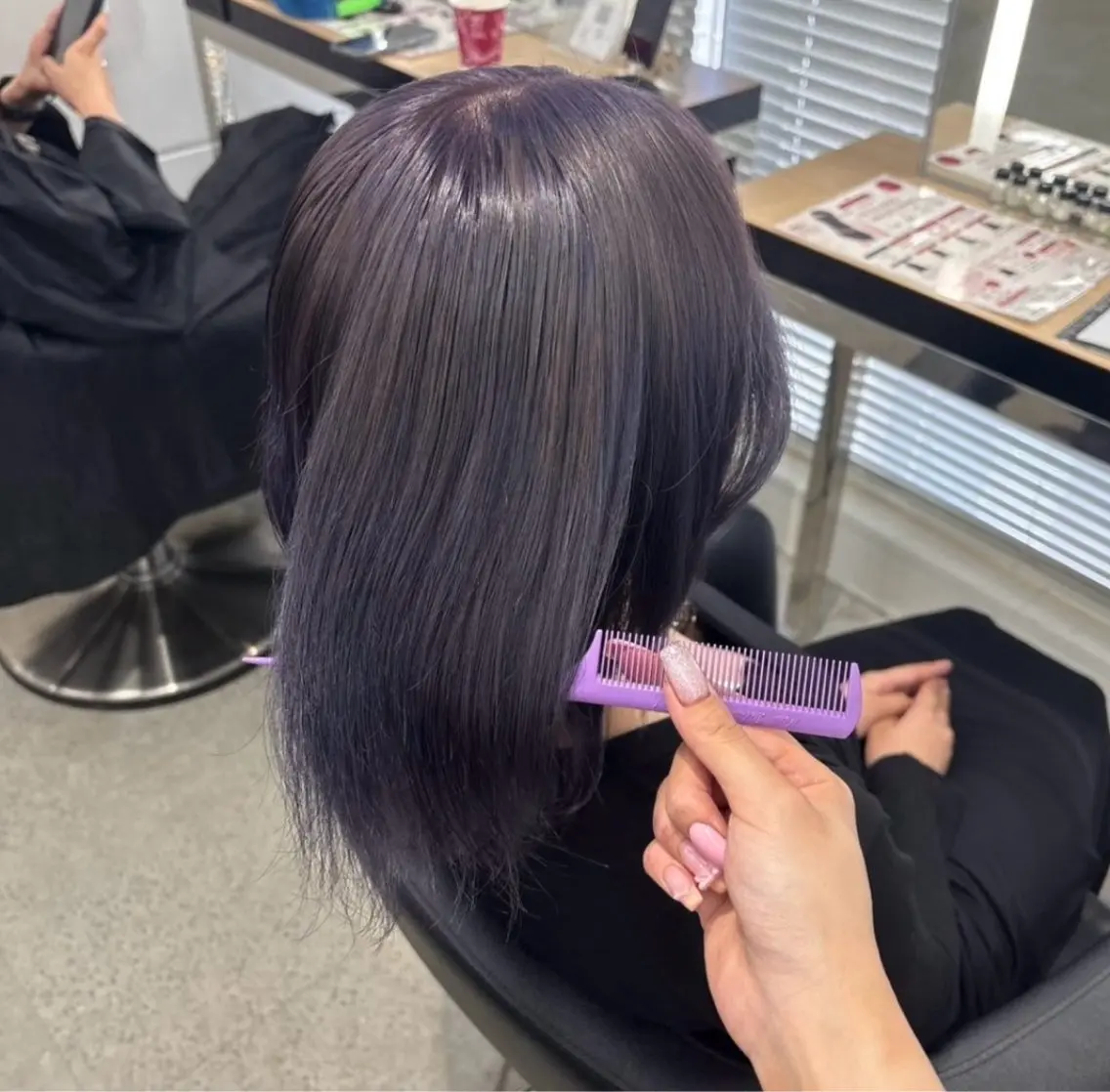ミディアム ヘアカラー miku/ラベンダー 透明感カラー🪻❤︎のヘアスタイル