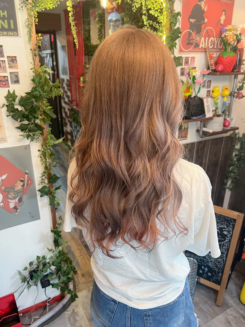 ロング カラー ブリーチ ヘアカラー カラーパティシエ facce🌼ikoのヘアスタイル