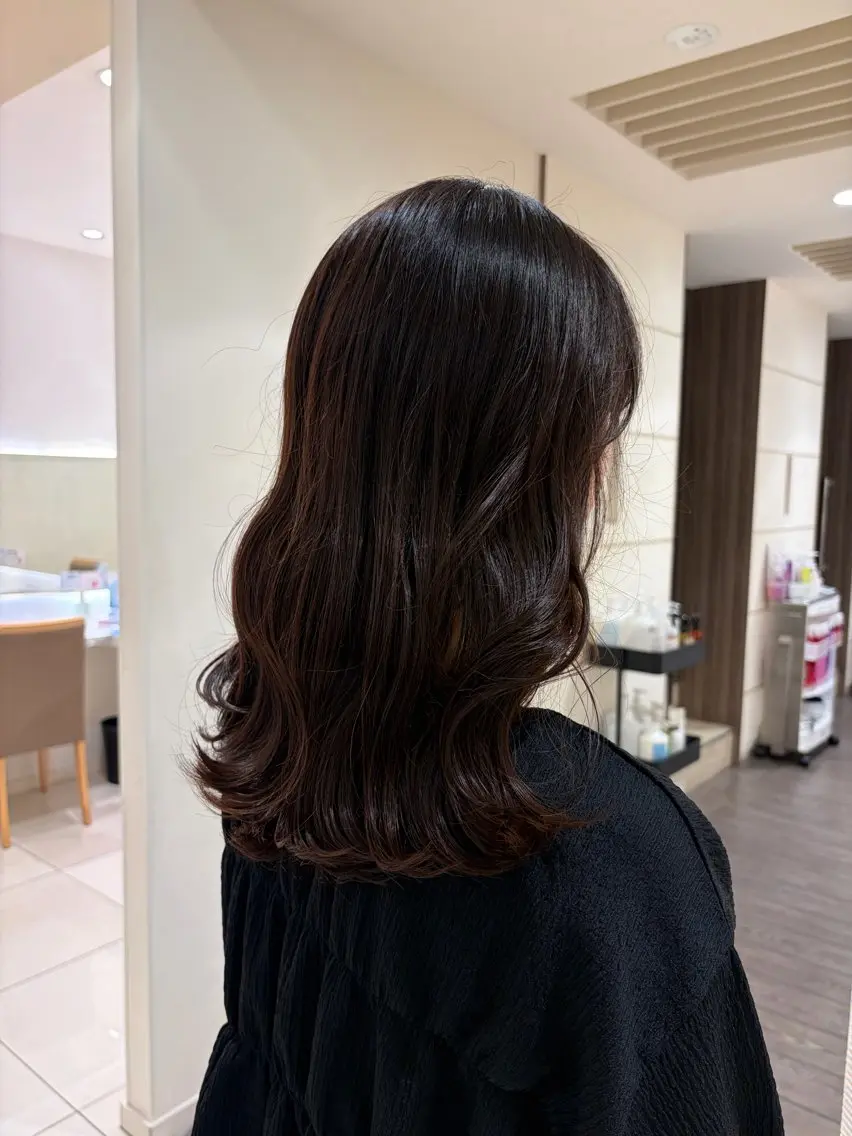ロング カラー ヘアカラー トリートメント 艶髪/髪質改善 縮毛矯正/まりのヘアスタイル