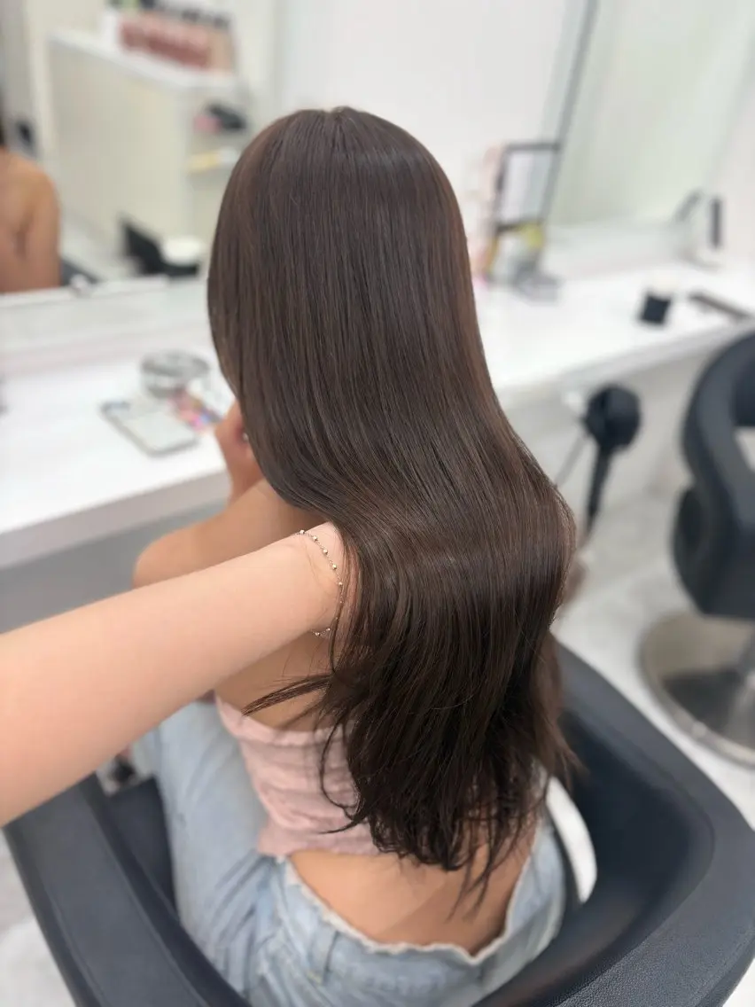 ロング カラー ヘアカラー ベージュ×レイヤー 🤎横浜/miu🤎のヘアスタイル