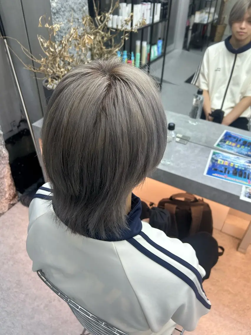 ブリーチ+オンカラーの写真