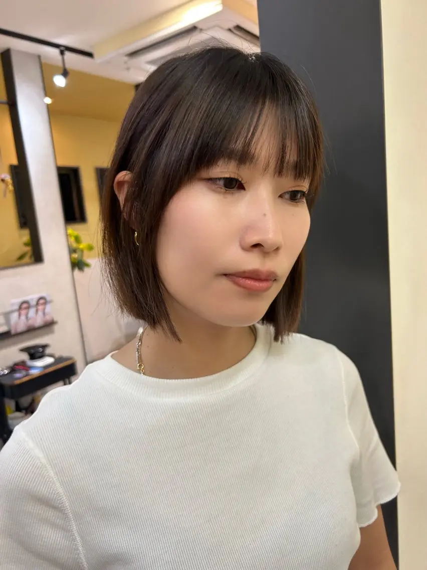 ショート カラー ボブ hubhair レイヤー/透明感のヘアスタイル