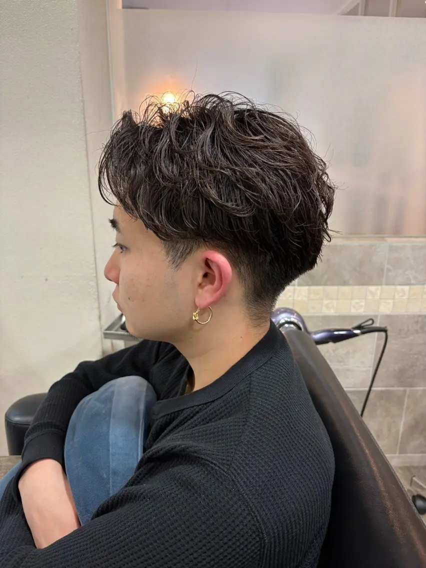 パーマ メンズ フェザーパーマ メンズパーマ パーマ 樅木 恒毅のヘアスタイル