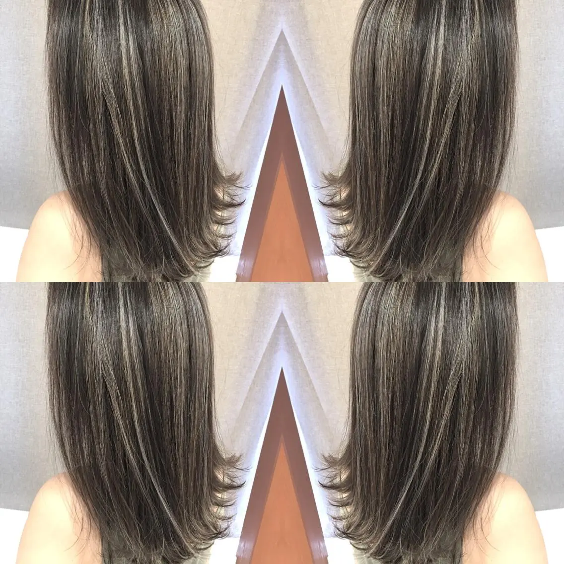 ミディアム カラー ハイライトカラー 3Dハイライト ハイライト ヘアカラー トリートメント 井上 一平のヘアスタイル