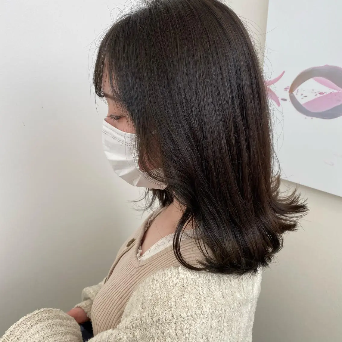 セミロング カラー Okamura Chisatoのヘアスタイル