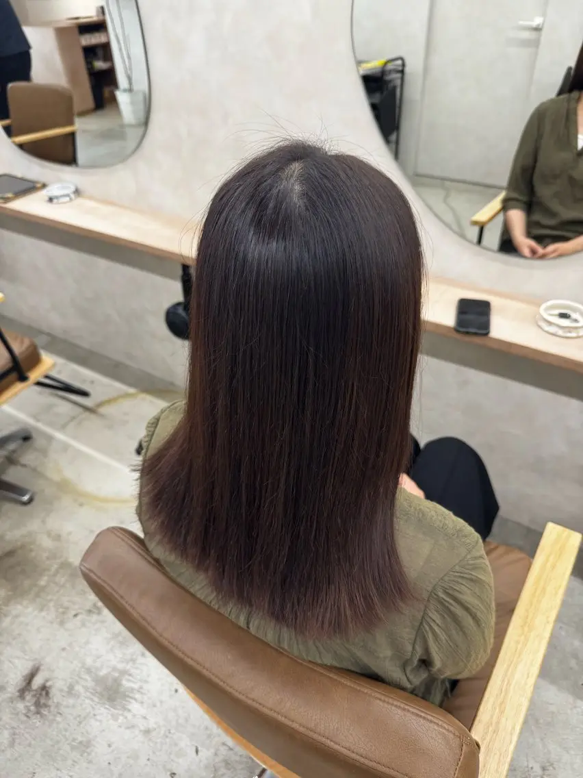 ロング カット 縮毛矯正 miu-YUCCA 縮毛矯正モデル募集中のヘアスタイル