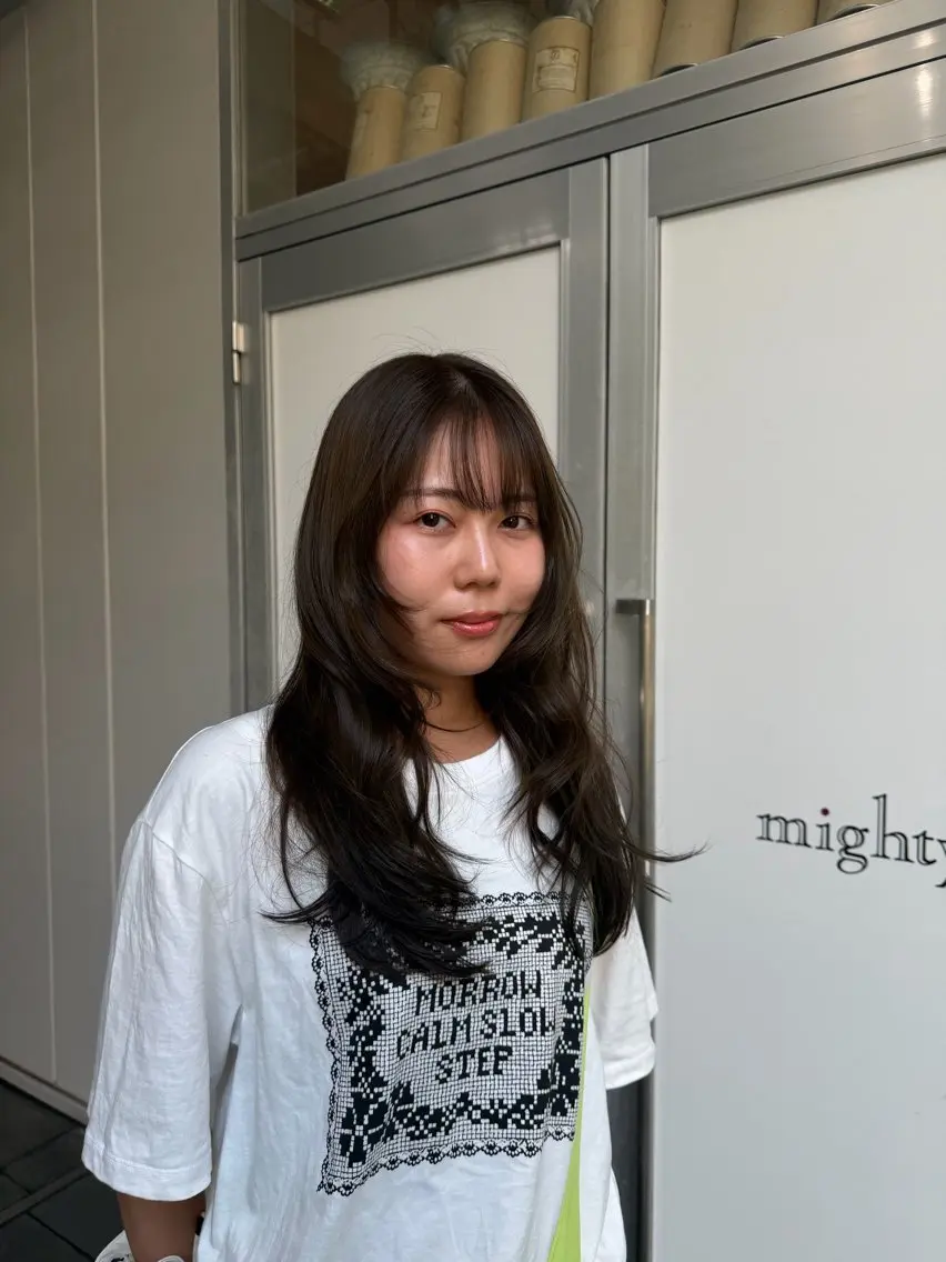 ロング ヘアカラー トリートメント 田中 蘭菜のヘアスタイル