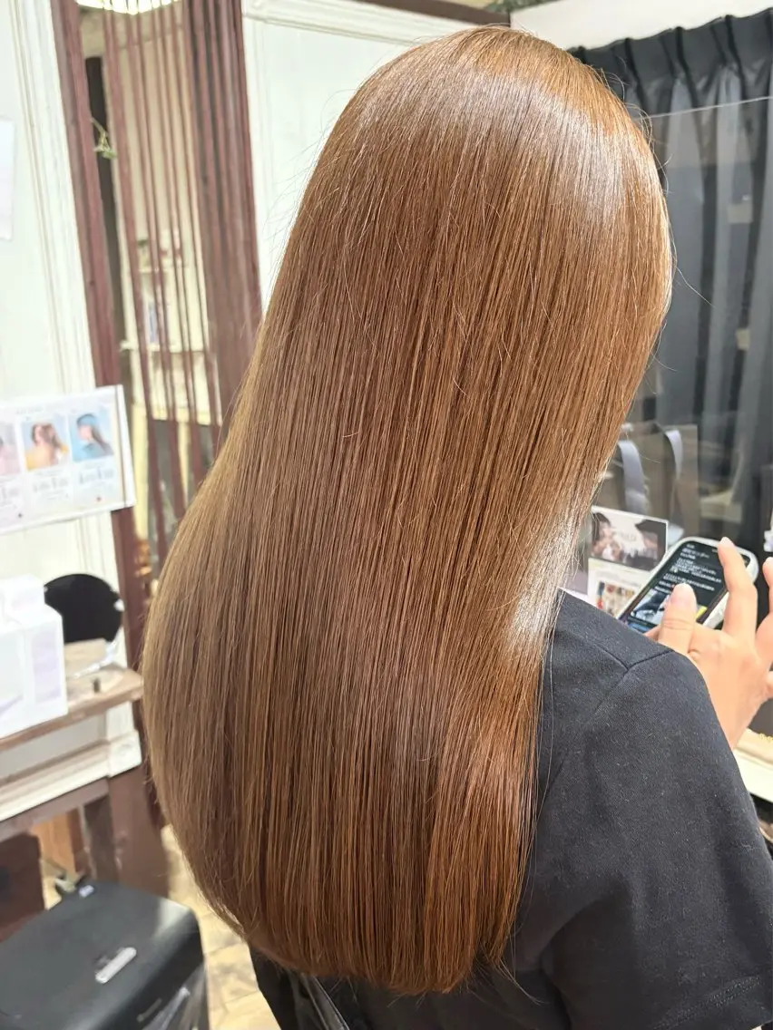 ロング カラー ハイトーンカラー カット ヘアカラー トリートメント 武内 愛璃のヘアスタイル