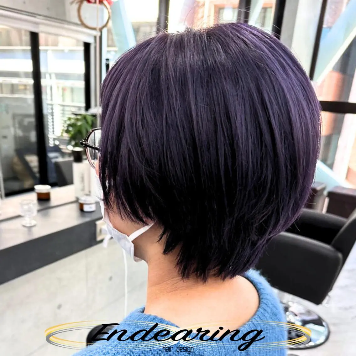 カラー ブリーチ ブルーカラー ブルーバイオレット 透明感カラー バイオレットカラー ヘアカラー Endearing 銀座/YOKOのヘアスタイル