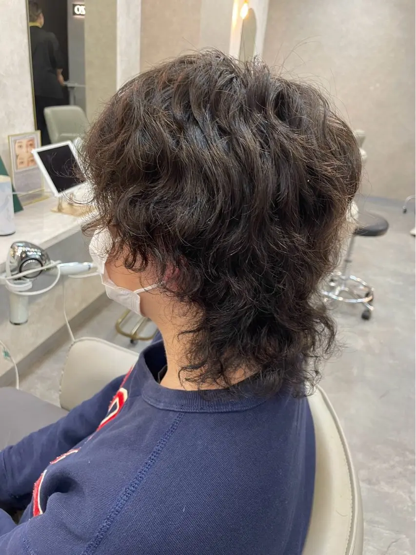 ミディアム カット パーマ トリートメント MIKI /LAZO 千歳船橋のヘアスタイル