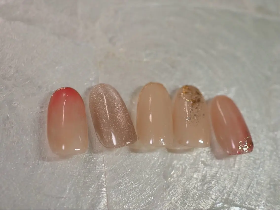 ネイル オーロラネイル 桜ネイル フラワーネイル フットネイル フレンチネイル ハンドネイル kikinail 溝の口のネイルデザイン