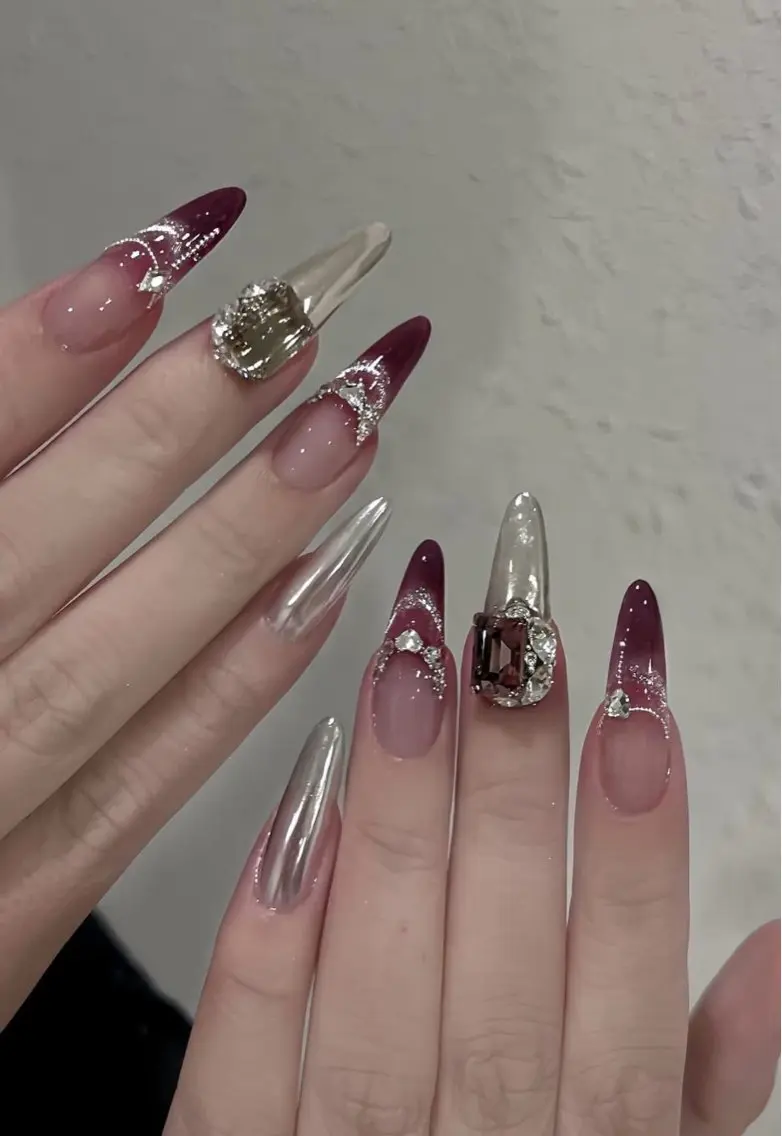 ネイル アートネイル オーロラネイル ブルー チークネイル フットネイル ハンドネイル NICY NAIL 池袋のネイルデザイン