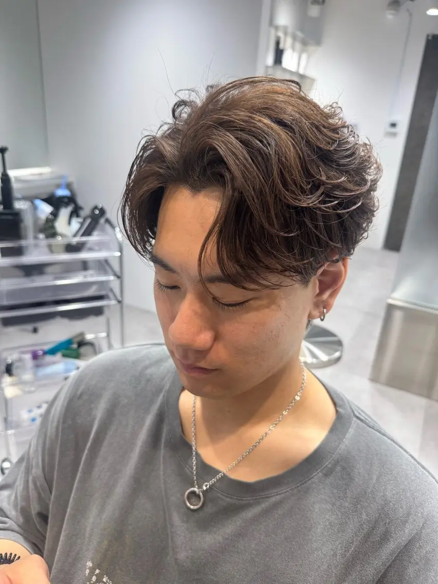 パーマ メンズ メンズパーマ カット パーマ トリートメント 宮原 和斗のヘアスタイル