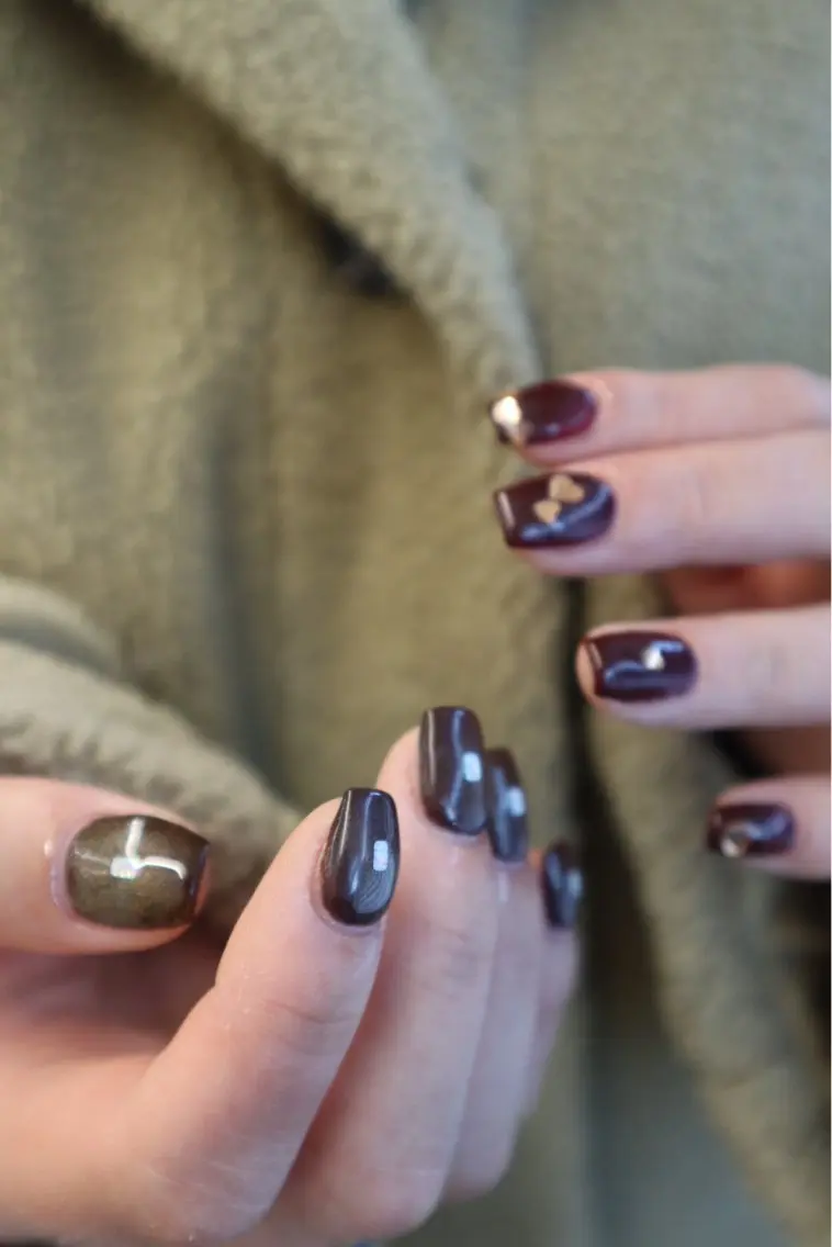 ネイル ブラウン マグネットネイル chika / nailのネイルデザイン
