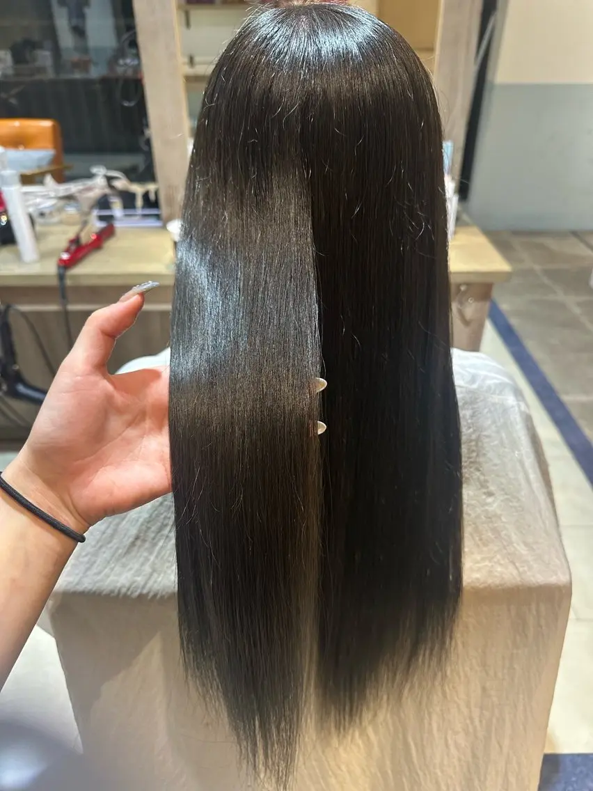 ロング カラー ヘアカラー トリートメント 艶髪×透明感カラー ののかのヘアスタイル