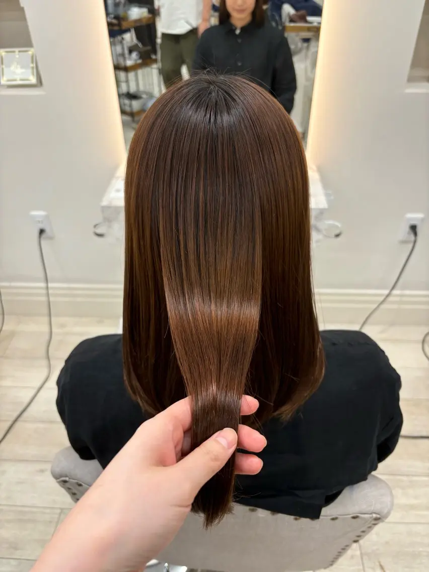 ⭐️ミニモ限定⭐️ストレート(縮毛矯正)トリートメント付き(シャンプーブロー代込み)の写真