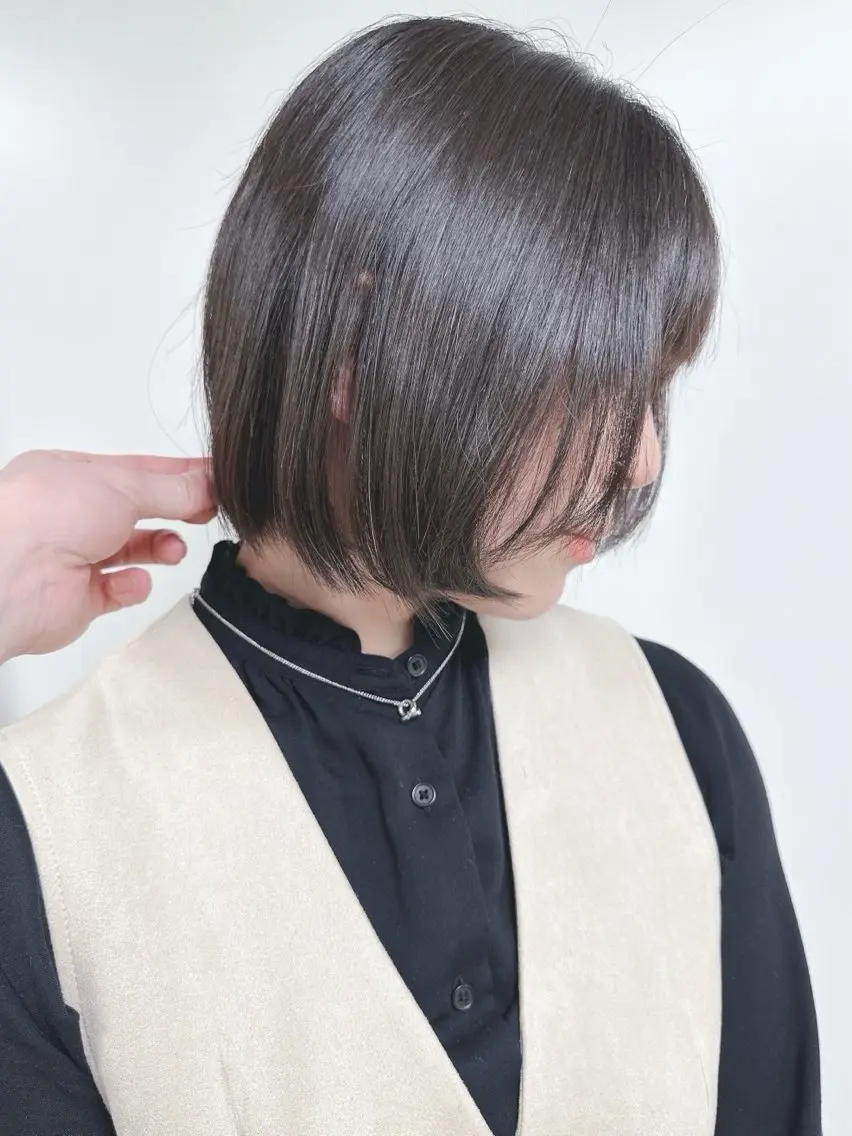 ショート カット ヘッドスパ ボブ/ゆるふわ ボブパーマ/とういのヘアスタイル