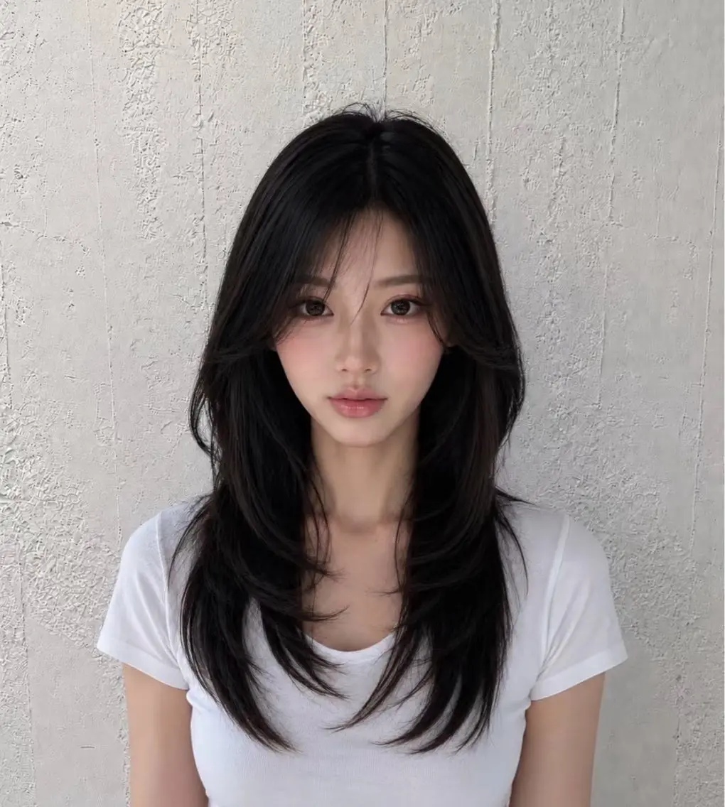 ロング カラー 透明感カラー ハッシュカット レイヤーカット カット ヘアカラー ナカイフウタ/パーマ /透明感カラーのヘアスタイル