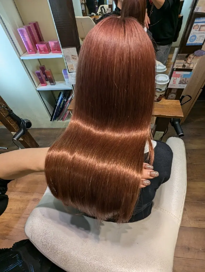 ロング 髪質改善&白髪ぼかし カラー♡店長みやけ♡のヘアスタイル
