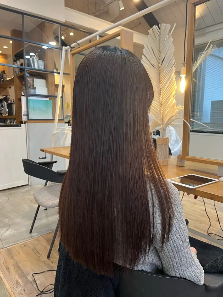 ロング 縮毛矯正 SPUR ふうのヘアスタイル