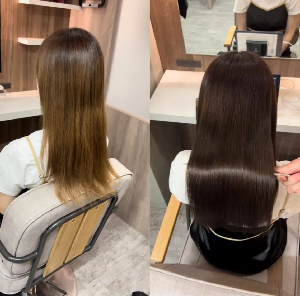 ✨贅沢コース✨カット＋美髪矯正＋カラー(ブリーチ履歴＋5000円)の写真
