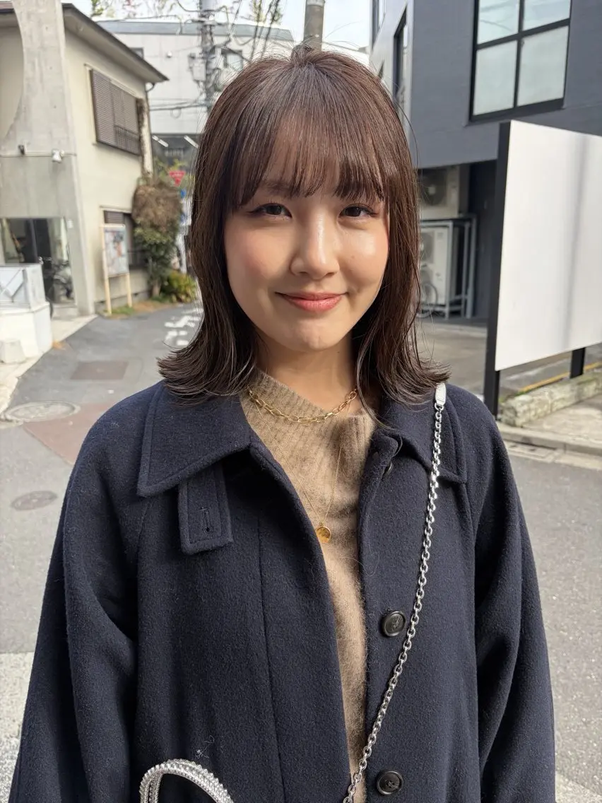 ミディアム カラー ヘアカラー トリートメント 中性的ヘア/ ナチュラル/トモキのヘアスタイル