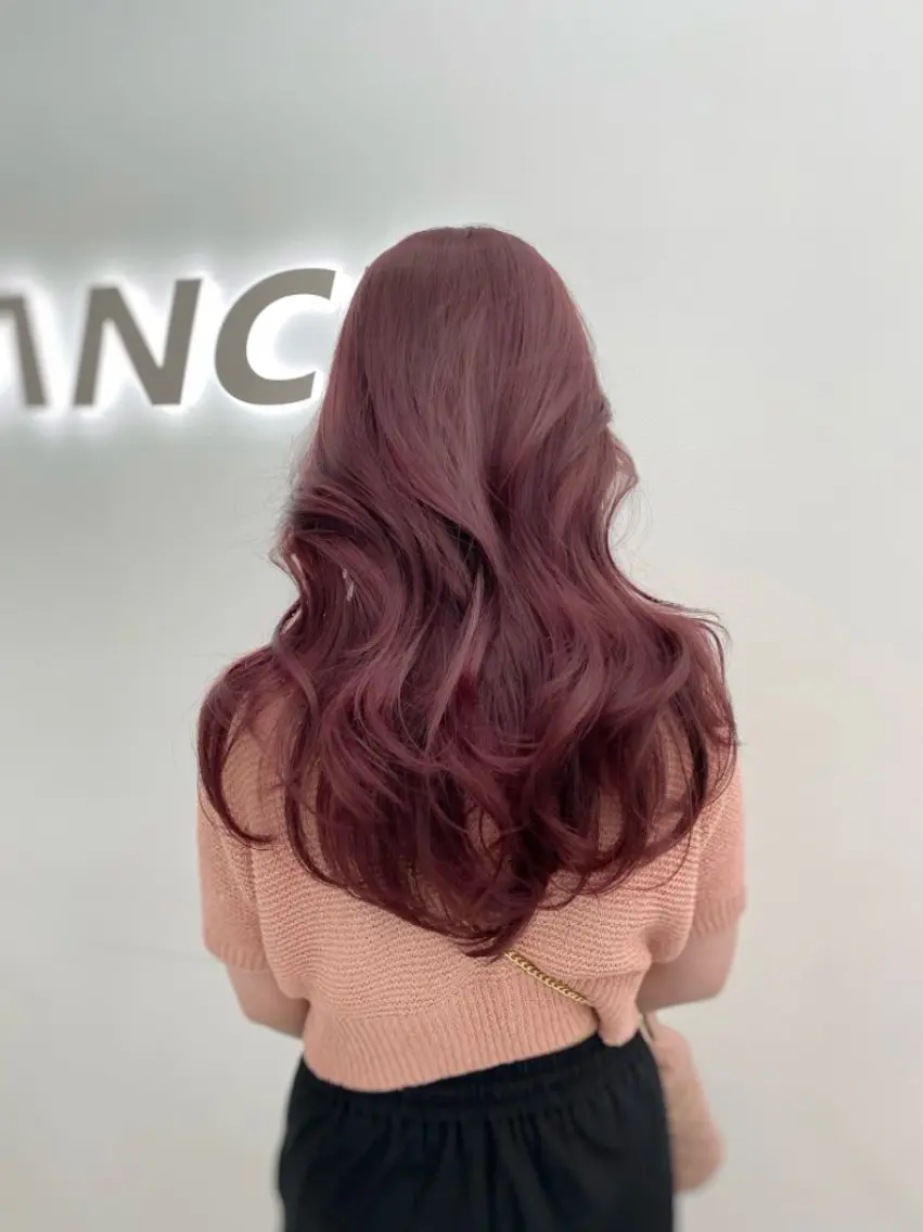 ロング カラー ヘアカラー 大人っぽ韓国レディ レイヤー🤍渋谷のヘアスタイル