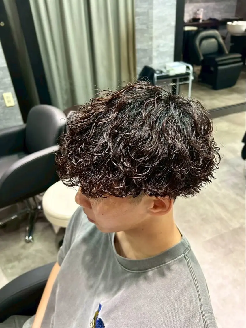 ショート パーマ メンズ カット パーマ 石田 大成のヘアスタイル