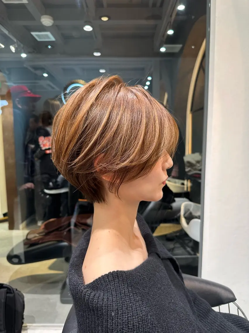 ショート ショートヘア 小顔カット カット ヘアカラー トリートメント ヘッドスパ 縮毛矯正/レイヤー taiga🐯のヘアスタイル
