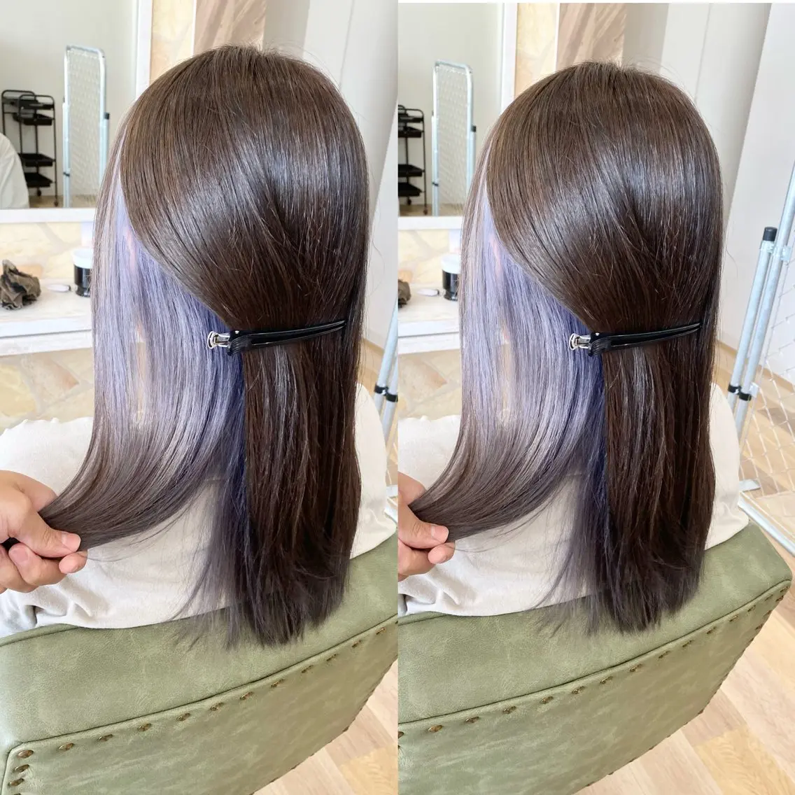 セミロング ケアブリーチ 黒瀬有汰のヘアスタイル