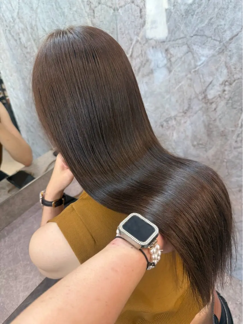 ロング カラー ヘアカラー トリートメント 💙あおい💙大宮 🪽ワンカラー🪽のヘアスタイル