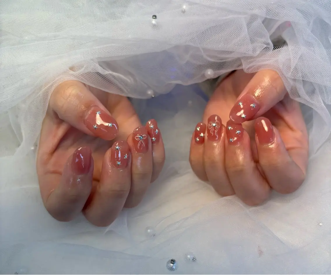 ネイル フラッシュネイル フットネイル フレンチネイル ジェルネイル ガラスフレンチ Nail salon Natulalのネイルデザイン