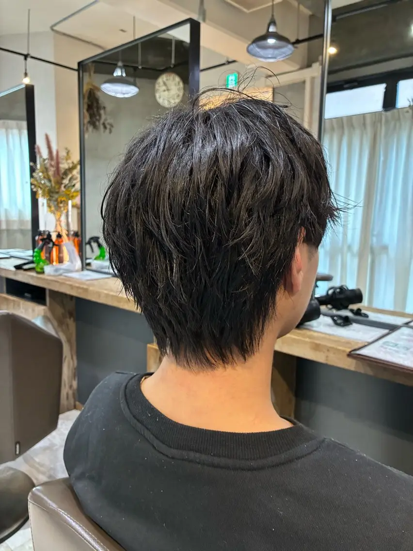 メンズ カット 阿部 翔一郎/暖色系カラーのヘアスタイル