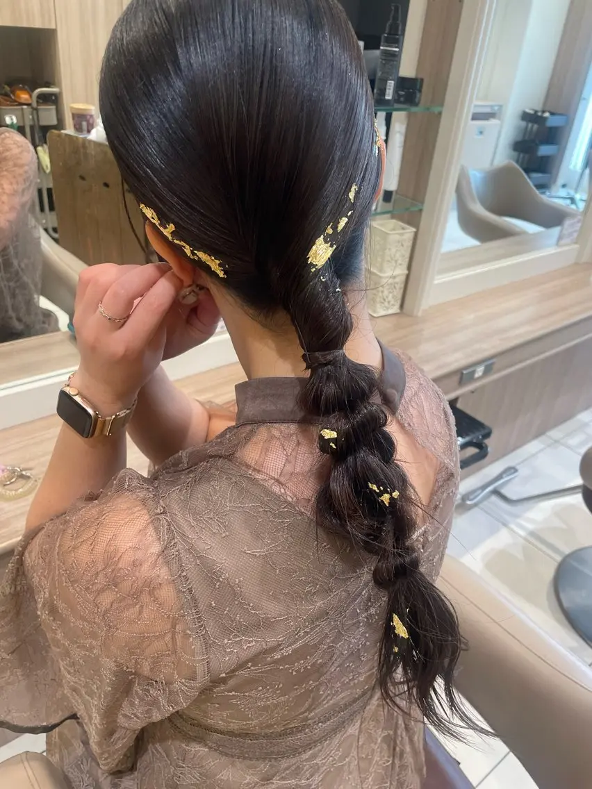 ロング ヘアアレンジ ヘアセット 韓国ヘアメイク🎀/ 縮毛矯正✨山本媛香のヘアスタイル