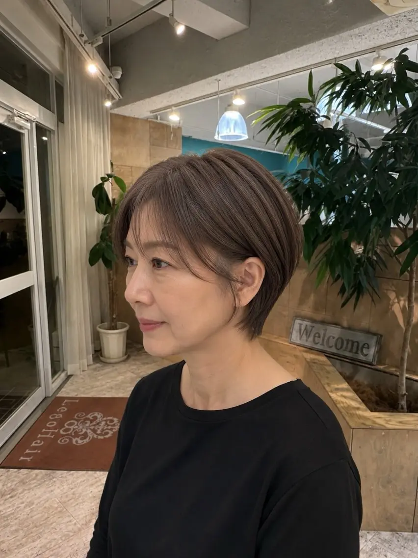 ショート カラー 竹本 侑真のヘアスタイル