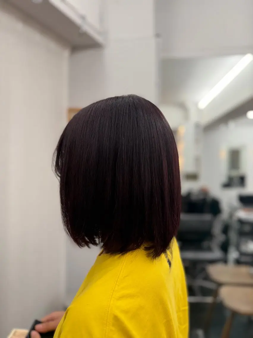 ミディアム カラー レッドカラー 🐷 Rinaのヘアスタイル