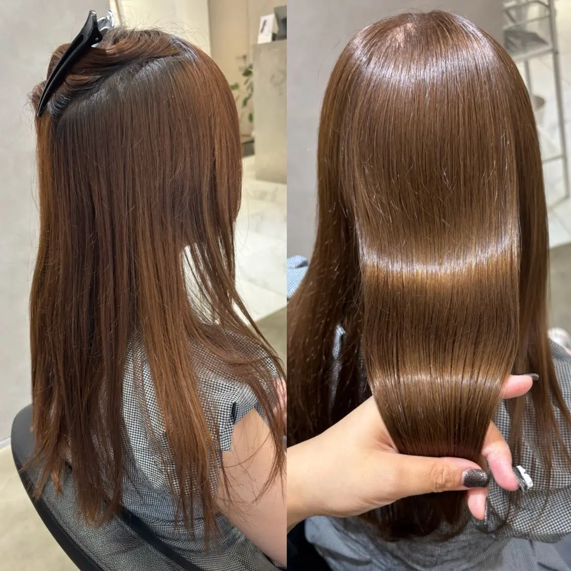 ロング カラー ベージュカラー トリートメント カット トリートメント 女性限定マンツーマン 渋谷Roiめぐみのヘアスタイル