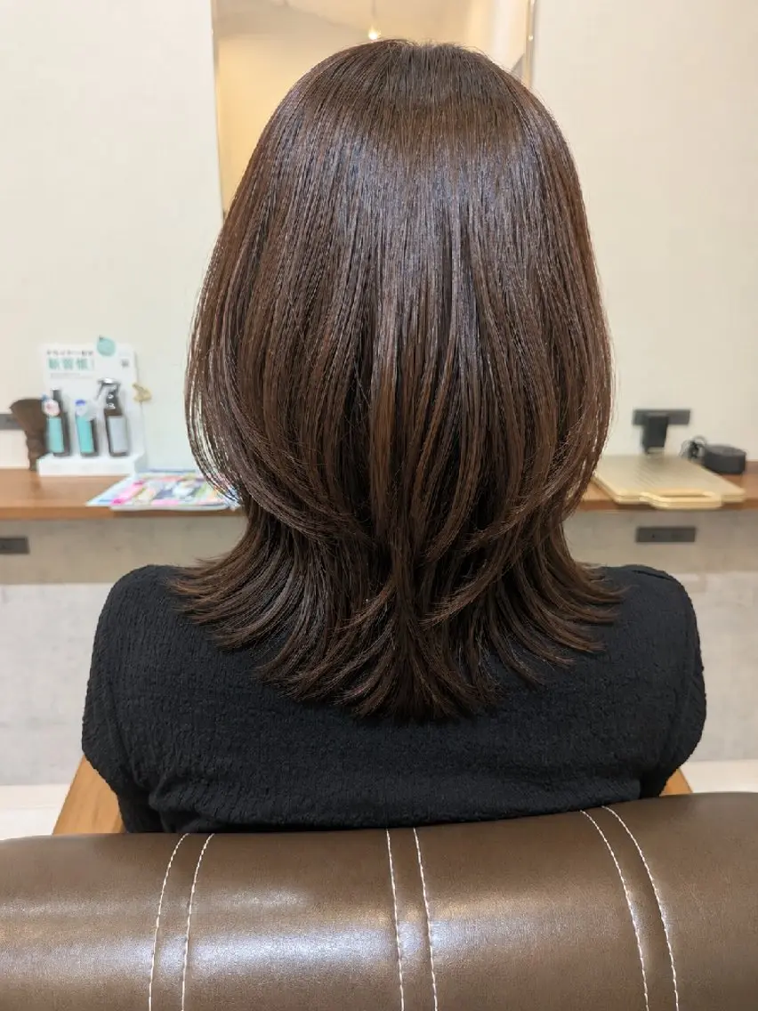 セミロング カット ヘッドスパ 小川 真奈/高松市一 宮町【delay】のヘアスタイル