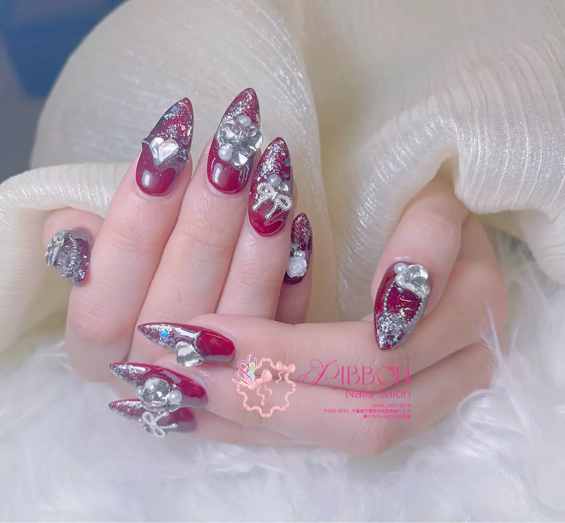 ネイル フレンチネイル ジェルネイル マグネットネイル 持ち込み ニュアンスネイル ハンドネイル Ribbonnail salonのネイルデザイン