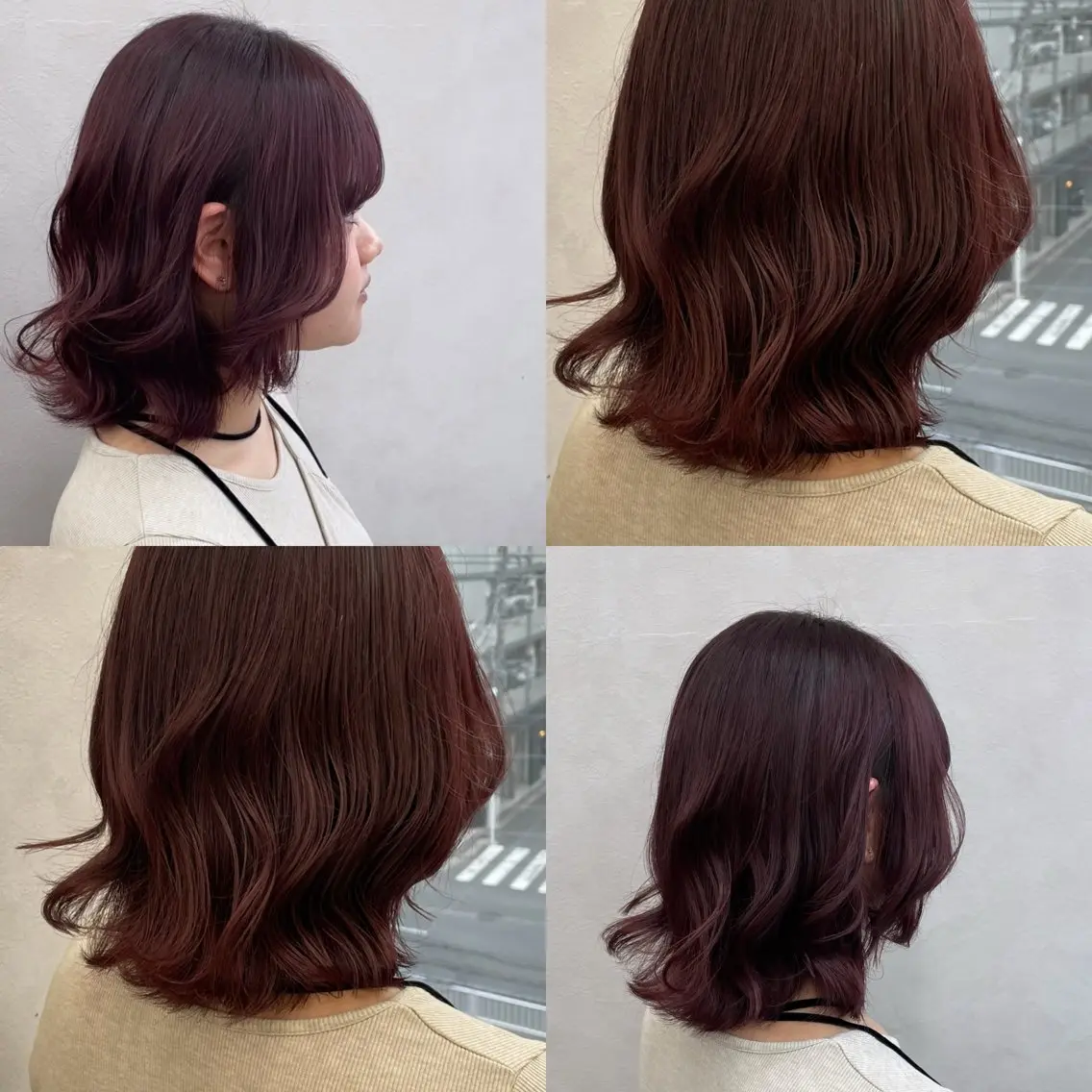 ミディアム ヘアカラー トリートメント 🍑トレンドカラー 🍑横浜のヘアスタイル