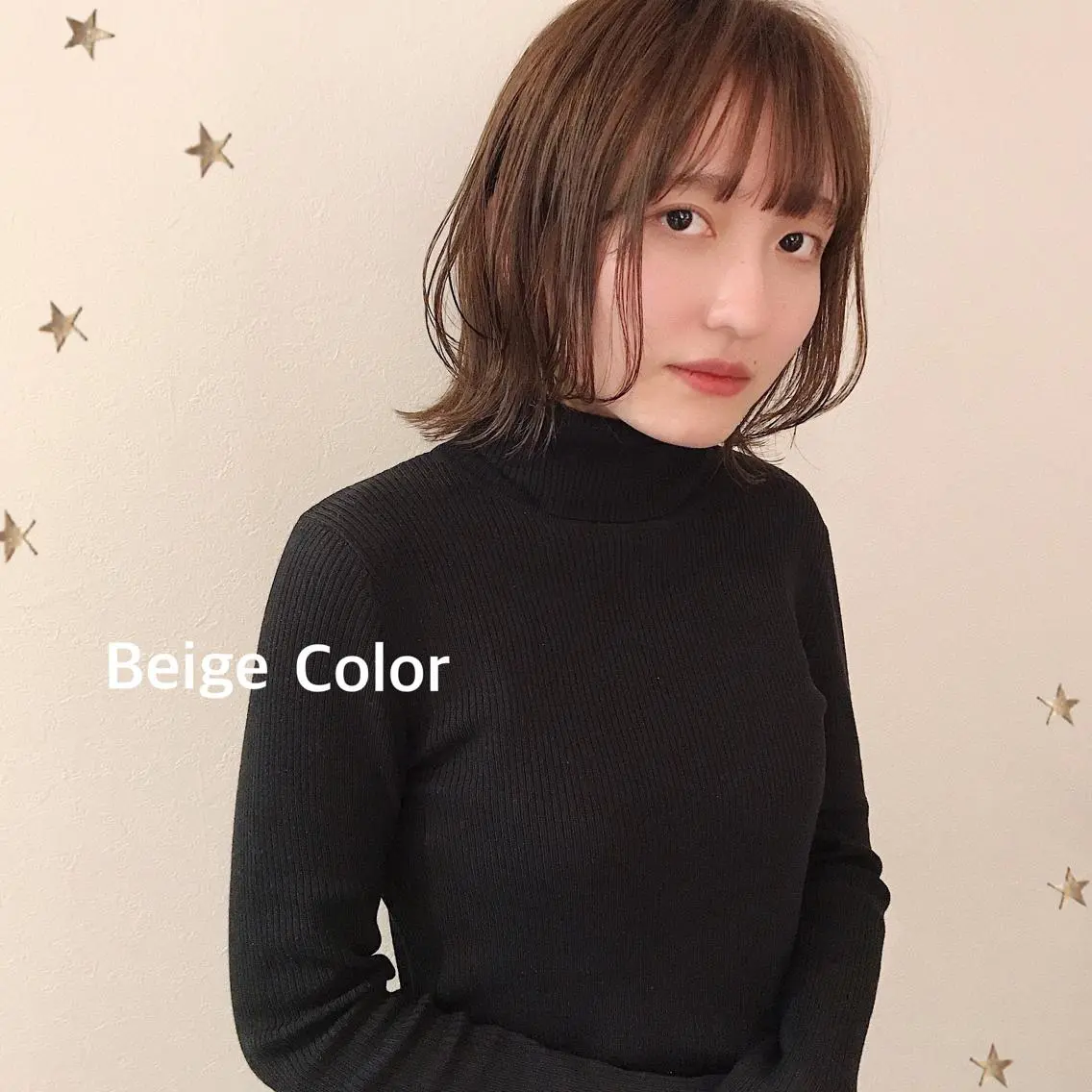 ミディアム カラー カット ヘアカラー 市川 千夏のヘアスタイル