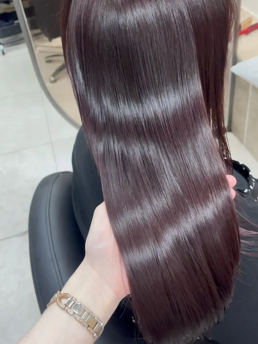 ロング カラー パーマ 髪質改善 縮毛矯正 トリートメント カット 縮毛矯正 トリートメント 《柔らかhair𓍯 》木村美姫のヘアスタイル