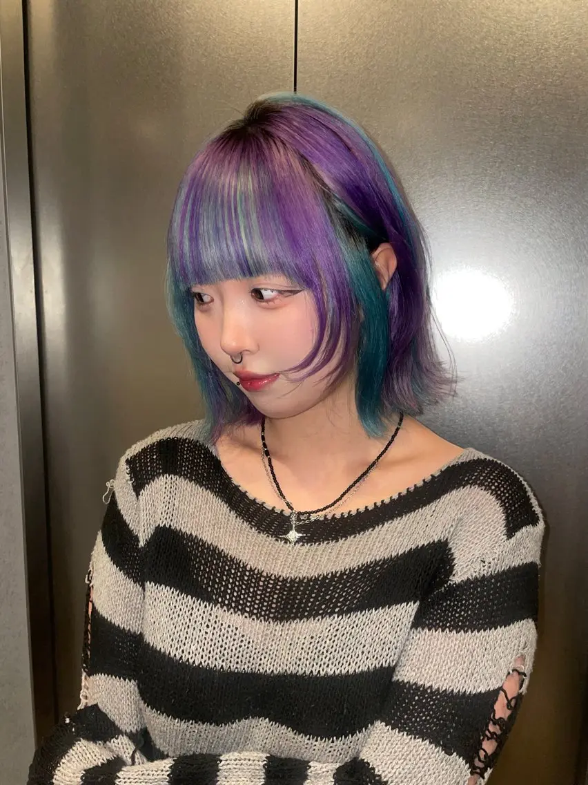 ブリーチリタッチ+デザインカラーの写真