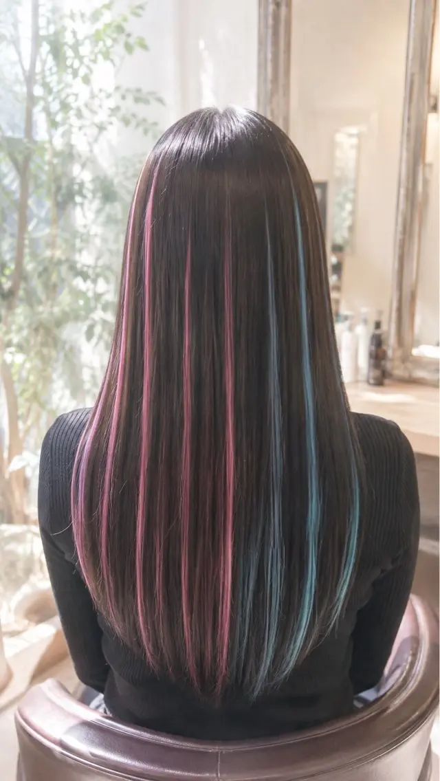 ロング カラー 佐伯 りょうのヘアスタイル